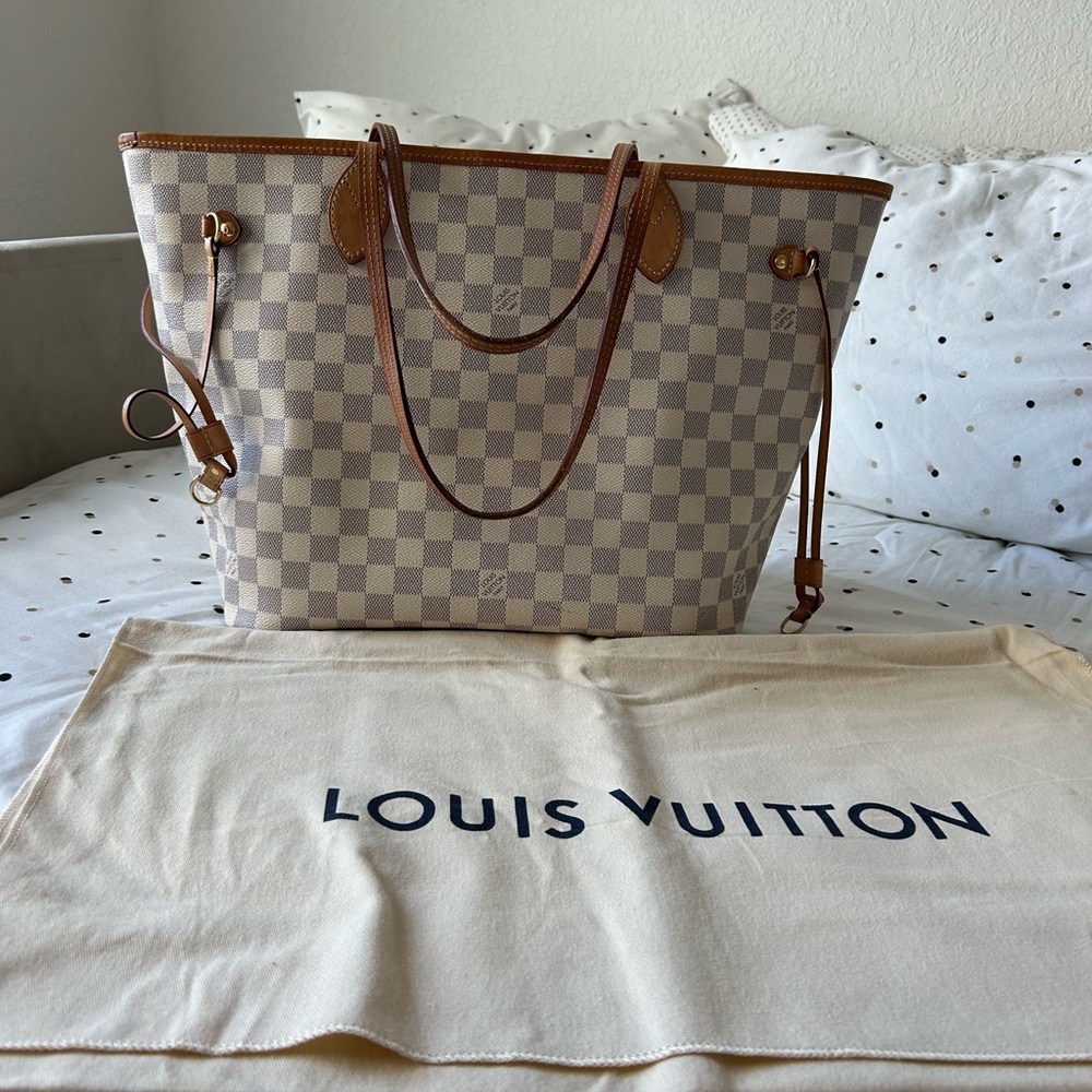 LOUIS VUITTON Damier Azur Neverfull MM